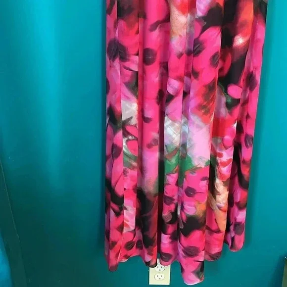 Saks hi low dress bright floral print new - Picture 6 of 6